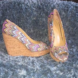 Nine West colorful wedges